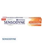 Étui blanc et orange du dentifrice Sensodyne Soin Anti-Caries 75 ml