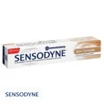 Étui blanc et beige du dentifrice Sensodyne Soin Complet 75 ml