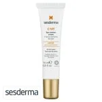 Tube blanc à capuchon doré Sesderma C-VIT contour des yeux, 15 ml
