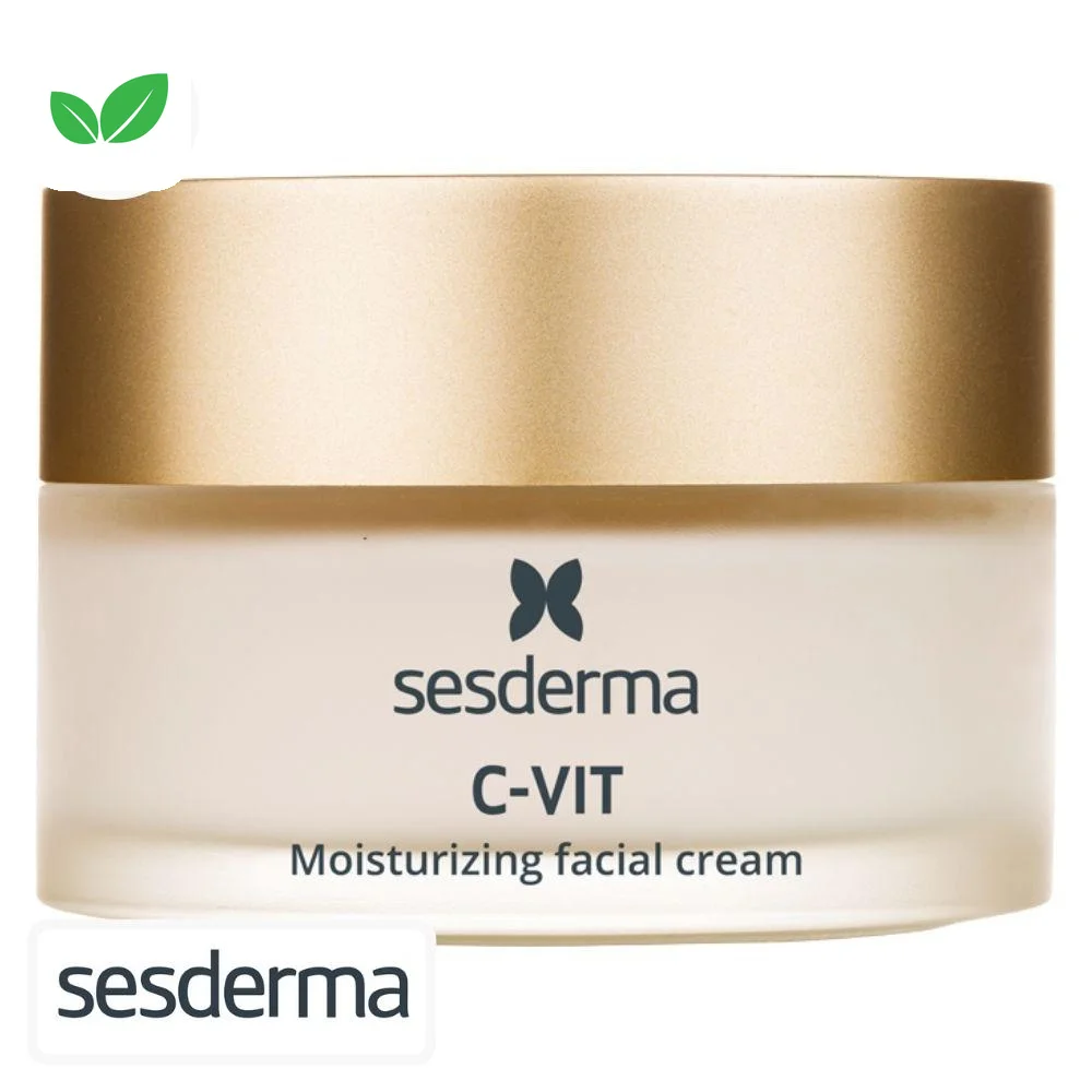 sesderma-c-vit-creme-hydratante-50ml.jpg Pot de verre givré à couvercle doré Sesderma C-VIT crème hydratante visage