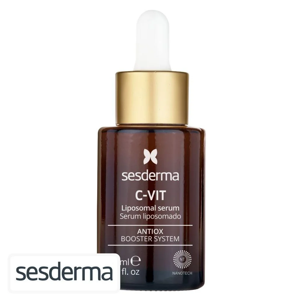 sesderma-c-vit-serum-liposomal-antiox-booste-30ml.jpg Flacon ambré à pipette Sesderma C-VIT sérum liposomal, système Antiox Booster