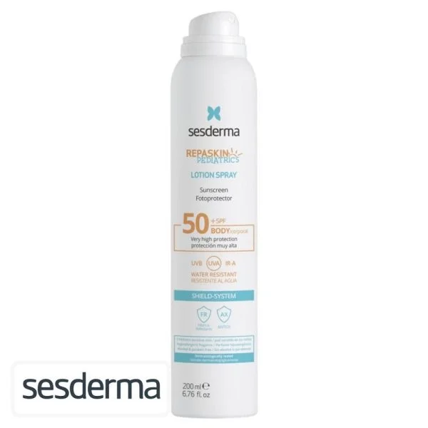 Aérosol blanc Sesderma Repaskin Pediatrics lotion spray SPF50+ 200 ml