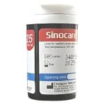 Flacon noir Sinocare de 25 bandelettes de test de glycémie