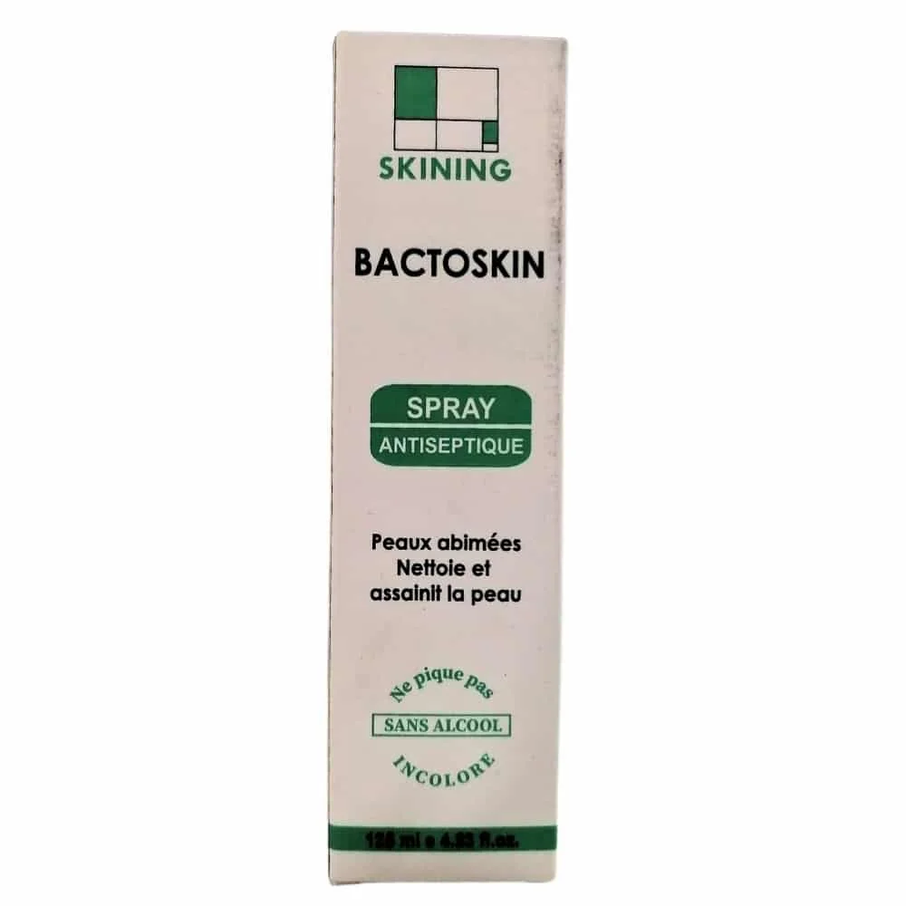 skining-bactoskin-spray-antiseptique-125ml.jpg Étui blanc et vert Skining Bactoskin spray antiseptique 125 ml