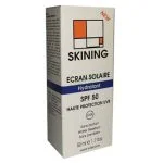 Étui blanc orange et bleu Skining écran solaire hydratant SPF 50 50 ml
