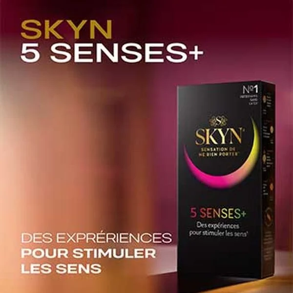 Skyn Préservatif 5 Senses (Intense Feel, Cocktail Club, Elite, Hot, Cold) sans Latex 5u – photo 2