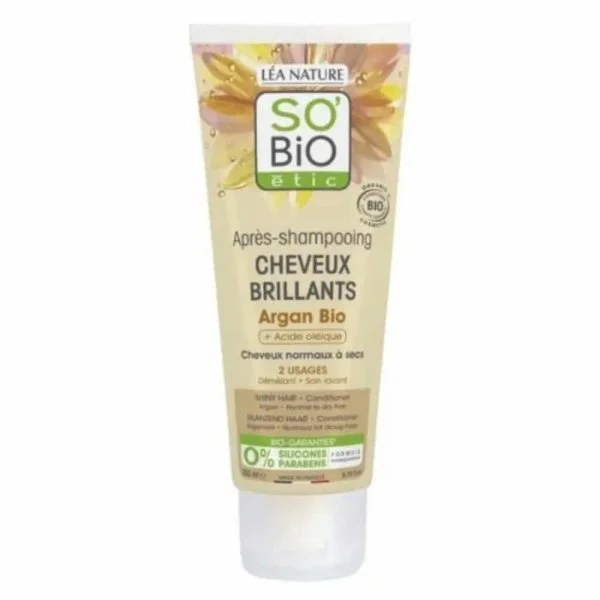 So Bio Après-shampoing Cheveux Brillants Argan Et Acide Oléique Bio 200ml