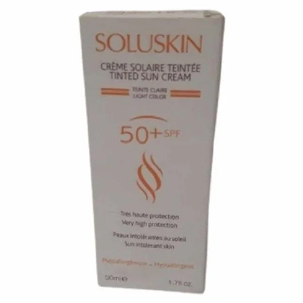 Soluskin Crème Solaire Teinte Claire SPF50+ 50ml