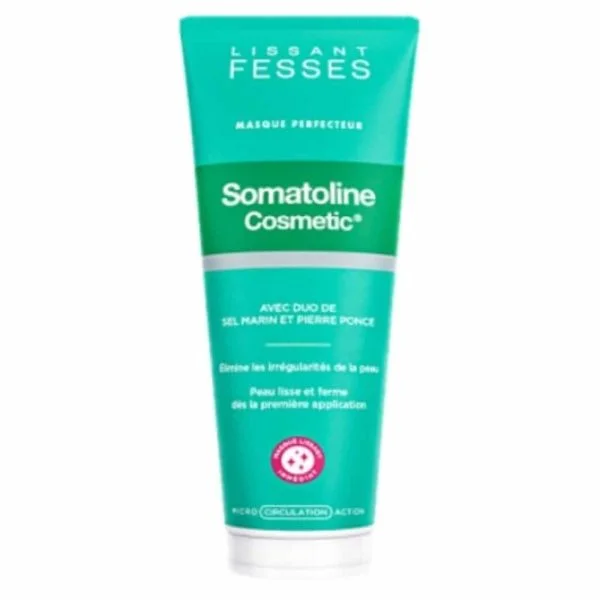 Tube vert Somatoline Cosmetic Lissant Fesses masque perfecteur sel marin pierre ponce