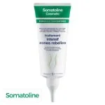 Tube blanc et vert Somatoline Cosmetic soin intensif zones rebelles formule concentrée