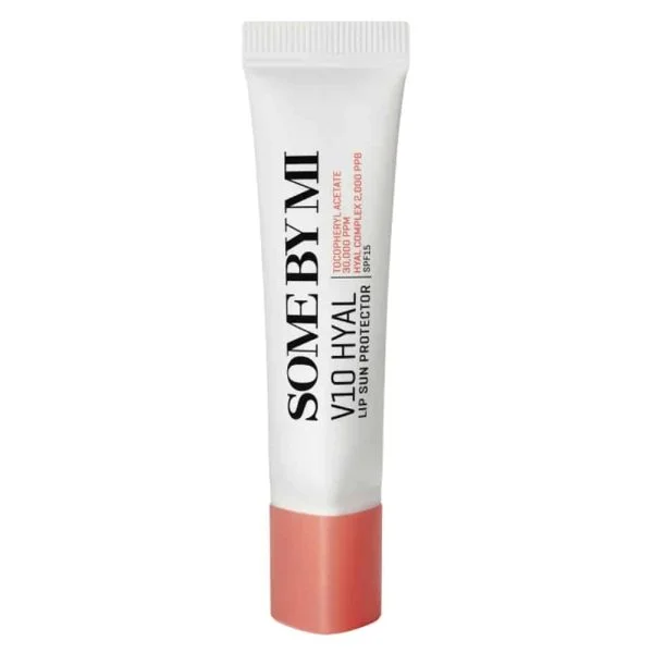 Tube Some By Mi V10 Hyal Lip Sun Protector SPF15 à embout rose corail