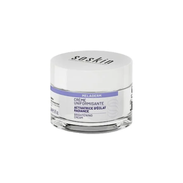 Pot Soskin Meladerm crème uniformisante activatrice d'éclat, couvercle blanc