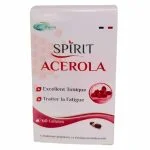 Étui blanc et rouge Spirit Acérola 60 gélules fruits rouges illustrés