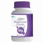 Flacon blanc Spirit Magnésium Citrate bouchon violet symbole Mg 60 gélules