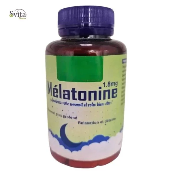 Pot Svita Premium Mélatonine 1,8 mg avec illustration de lune et nuages