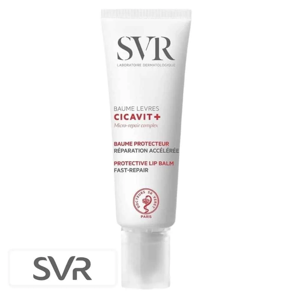 svr-cicavit-baume-levres-protecteur-reparation-acceleree-10g.jpg Tube blanc SVR Cicavit+ baume lèvres protecteur réparateur 10 g