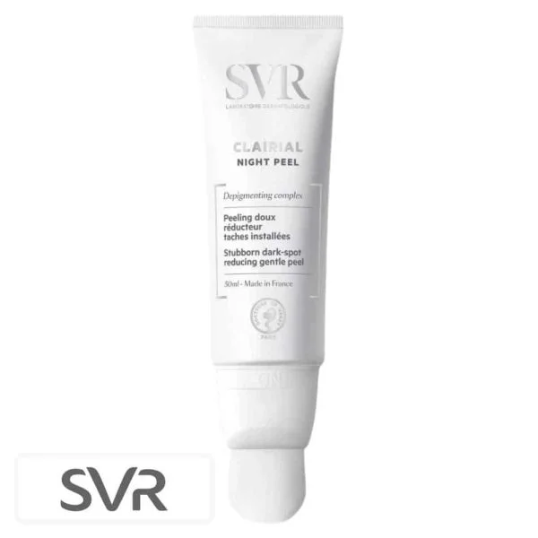 Tube blanc SVR Clairial Night Peel peeling doux avec embout pinceau