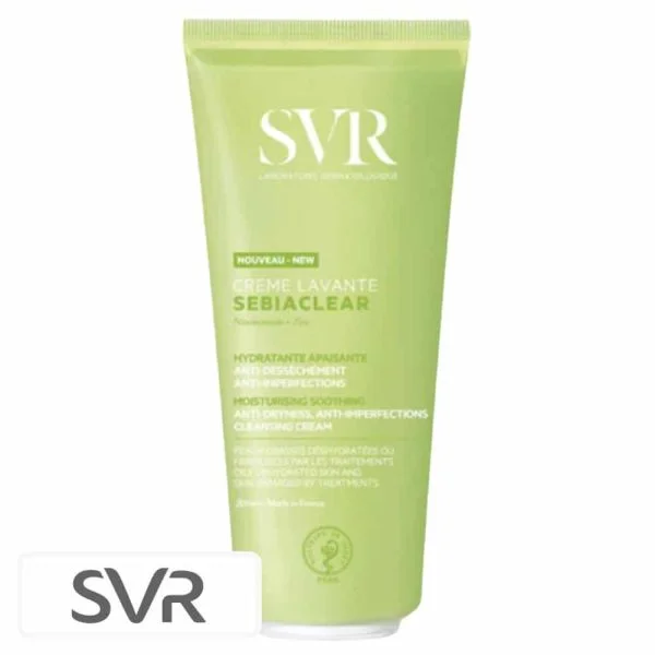 SVR Sebiaclear Crème Lavante Hydratante Apaisante Anti-imperfections Anti-dessèchement 200ml