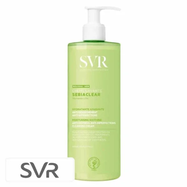 SVR Sebiaclear Crème Lavante Hydratante Apaisante Anti-imperfections Anti-dessèchement 400ml