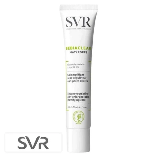 SVR Sebiaclear Mat+pores Soin Matifiant Sébo-régulateur Anti-pores Dilatés 40ml