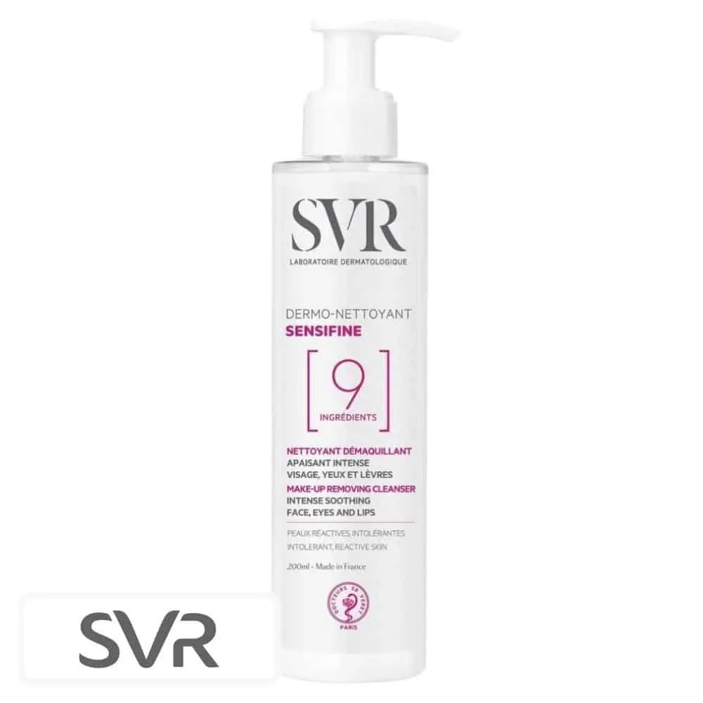svr-sensifine-9-dermo-nettoyant-demaquillant-apaisant-intense-200ml.jpg Flacon pompe blanc SVR Sensifine Dermo-Nettoyant démaquillant apaisant 200ml
