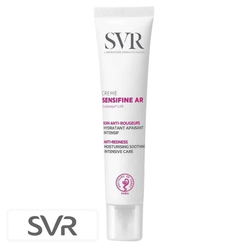 svr-sensifine-ar-creme-soin-anti-rougeurs-hydratant-et-apaisant-intensif-40ml.jpg Tube blanc et rose SVR Sensifine AR Crème anti-rougeurs 40ml