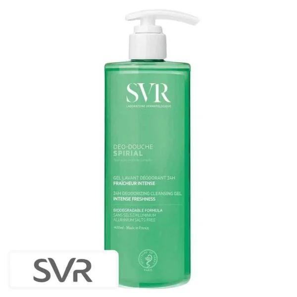 SVR Spirial Déo-douche Gel Lavant Déodorant 24h Fraîcheur Intense 400ml