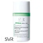 Roll-on blanc à bague verte SVR Spirial déodorant anti-transpirant 48h