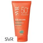Tube orange SVR Sun Secure Blur crème-mousse SPF50+ flouteur optique