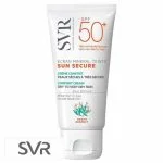 Tube blanc SVR Sun Secure Écran minéral teinté crème confort SPF50+
