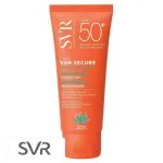 Tube orange SVR Sun Secure Lait solaire hydratant SPF50+ 250ml