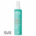 Flacon spray turquoise SVR Sun Secure après-soleil rafraîchissant apaisant 200ml