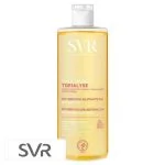 Flacon transparent jaune SVR Topialyse Huile Lavante relipidante 400 ml