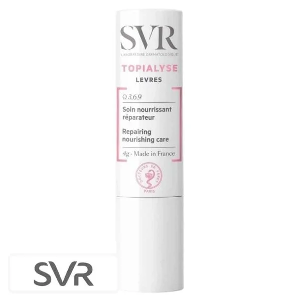 Stick blanc SVR Topialyse Lèvres soin nourrissant réparateur 4 g