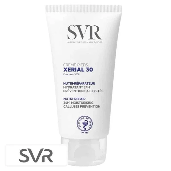 Tube blanc SVR Xérial 30 crème pieds urée pure 30 %