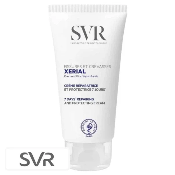 Tube blanc SVR Xérial Fissures et Crevasses crème réparatrice 50 ml