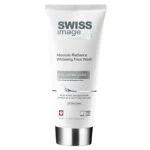 Tube blanc de nettoyant visage Swiss Image Absolute Radiance Whitening Face Wash, bouchon argenté