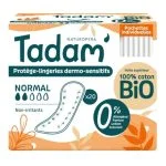 Boîte Tadam protège-lingerie dermo-sensitifs Normal pochettes individuelles coton bio non-irritants x20