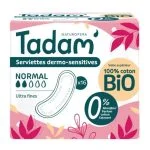 Paquet rose Tadam' Serviettes dermo-sensitives Normal ultra fines x16, coton bio