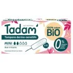 Boîte rose Tadam' Tampons dermo-sensitifs Mini x16, 100 % coton bio