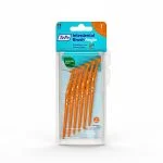 Blister de six brossettes interdentaires TePe Angle oranges, taille 1, manche long