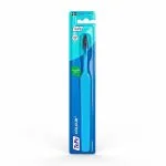 Brosse à dents TePe Colour bleu clair sous blister, tête à brins colorés