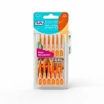 Blister orange TePe EasyPick taille XS/S, soixante bâtonnets interdentaires souples