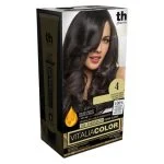 Coffret noir et doré th pharma Vitalia Color numéro 4 châtain moyen