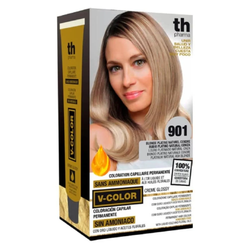 th-pharma-vitalia-color-coloration-capillaire-sans-ammoniac-th-pharma-n-9010-blond-platine-naturel-cendre.jpg Coffret coloration TH Pharma nuance 901.0, boîte noire et dorée avec tube