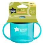 Tasse Tommee Tippee First Cup 190 ml turquoise à anses, emballage vert