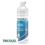 Flacon blanc et bleu de mousse antipelliculaire Tricovel Giuliani avec logo