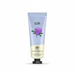 Tube Ultra Compact Collagen Hand Cream Bloom illustré d'une fleur violette