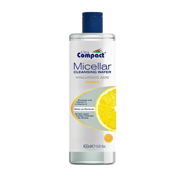 Flacon 400 ml d'eau micellaire Ultra Compact à la vitamine C et acide hyaluronique