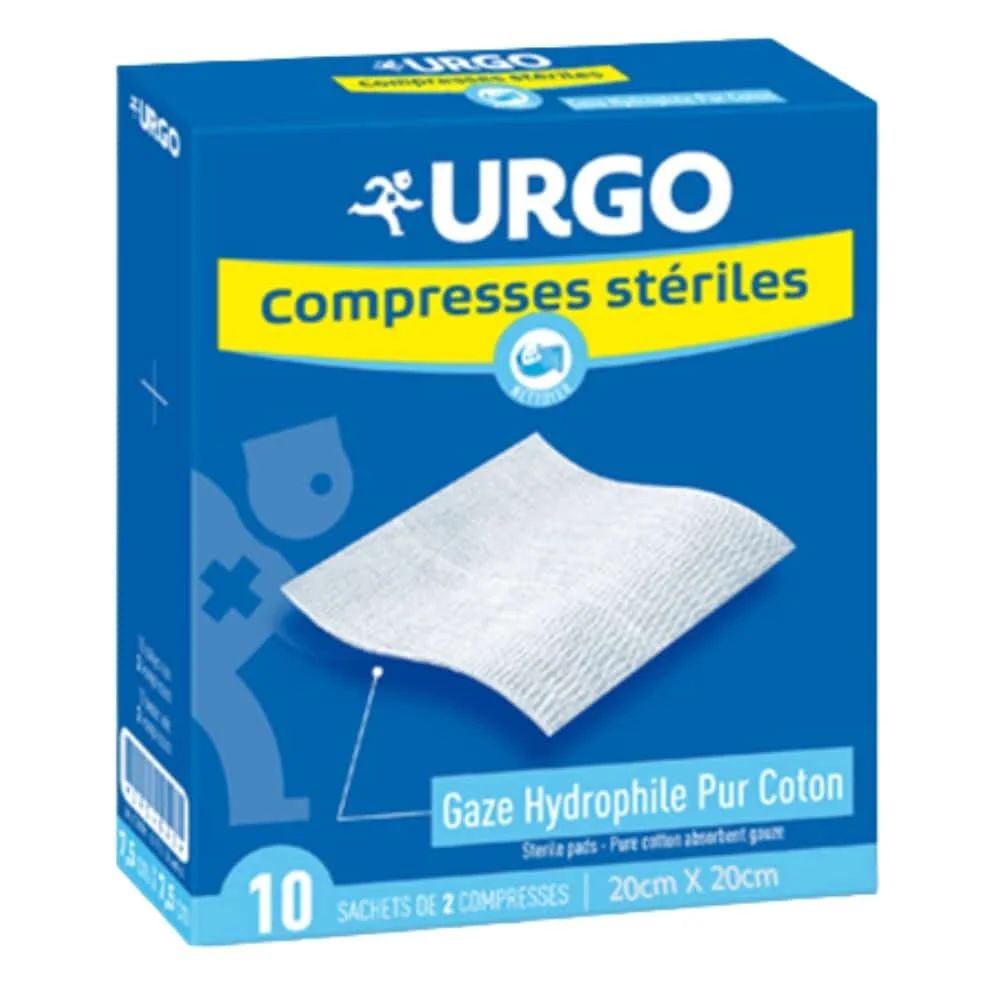 urgo-compresses-steriles-de-gaze-hydrophile-pur-coton-20x20cm-10x2u.jpg Boîte bleue Urgo compresses stériles gaze hydrophile pur coton 20 x 20 cm